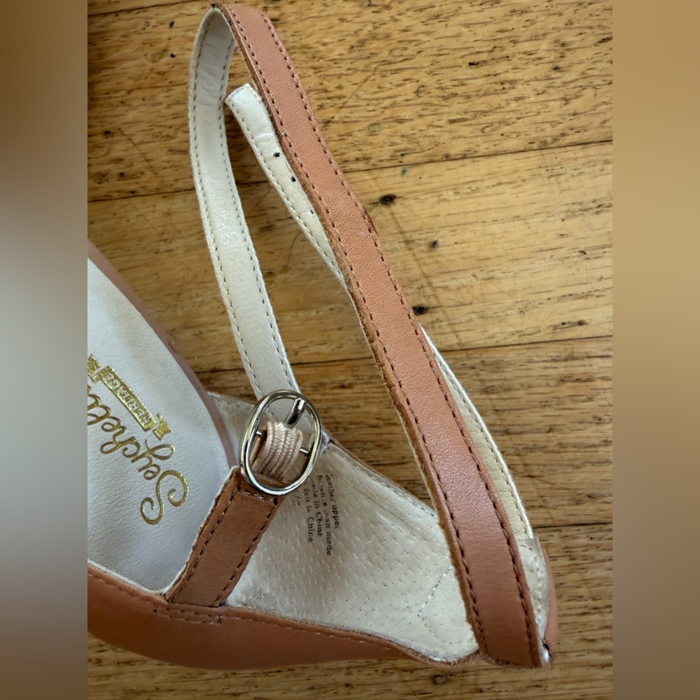 Seychelles Heritage peep toe stacked wood heal sandals - Picture 9 of 10